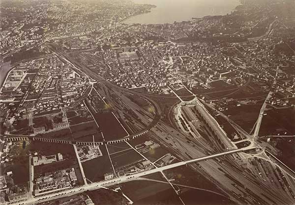 Zürich, 1903 von Kapitän Spelterini aus dem Ballon fotografiert